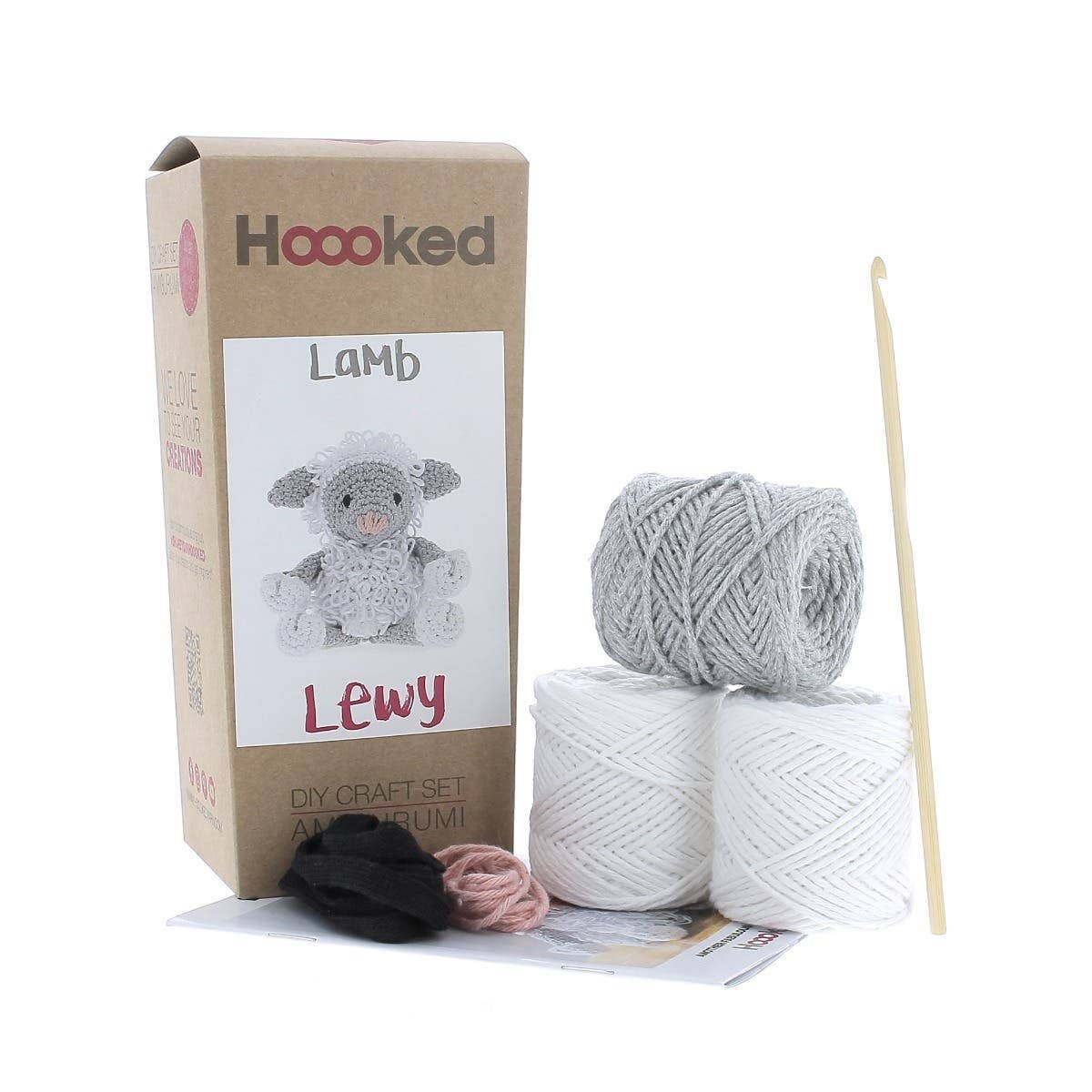 Hoooked Yarns - DIY Crochet Kit Lamb Lewy Eco Barbante