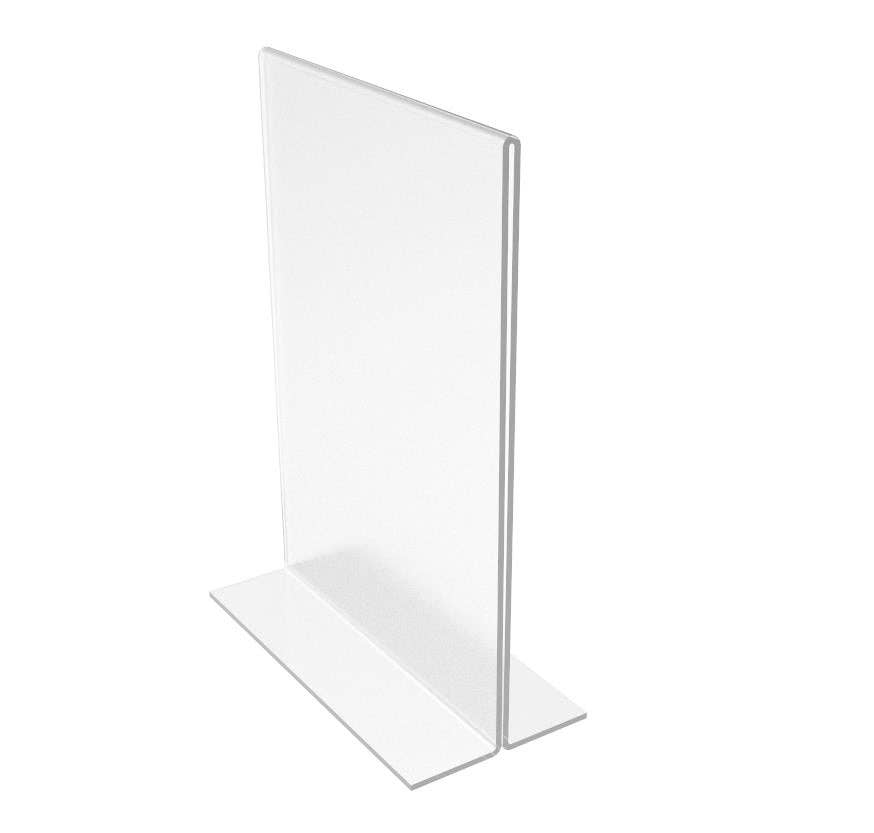 FIXTUREDISPLAYS - FixtureDisplays® 24PK 5 x 7" Clear Acrylic Sign Holder for Tabletops, Vertical Table Tent Frame Photo Sign Menu, Bottom Insert 11193-2-5X7-24PK Peel off protective film (white) before use.