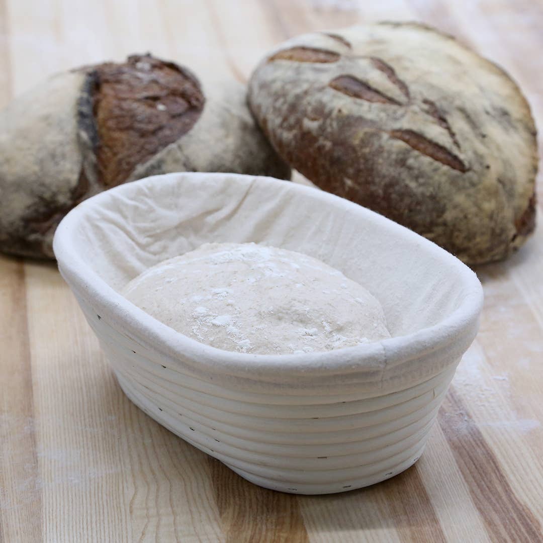 Breadtopia - Oval Rattan Bread Proofing Basket and Liner