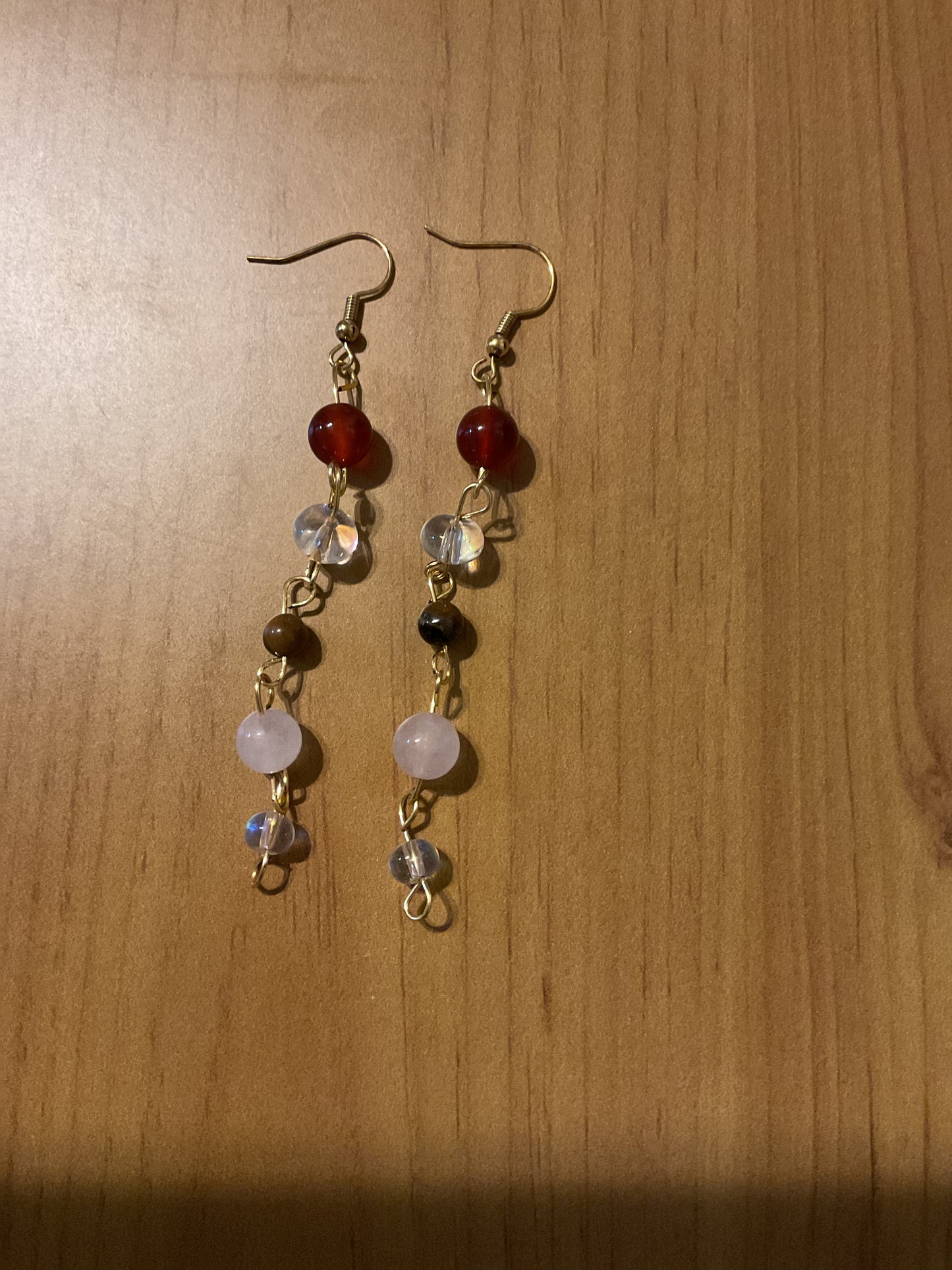 Handmade crystal dangling earrings