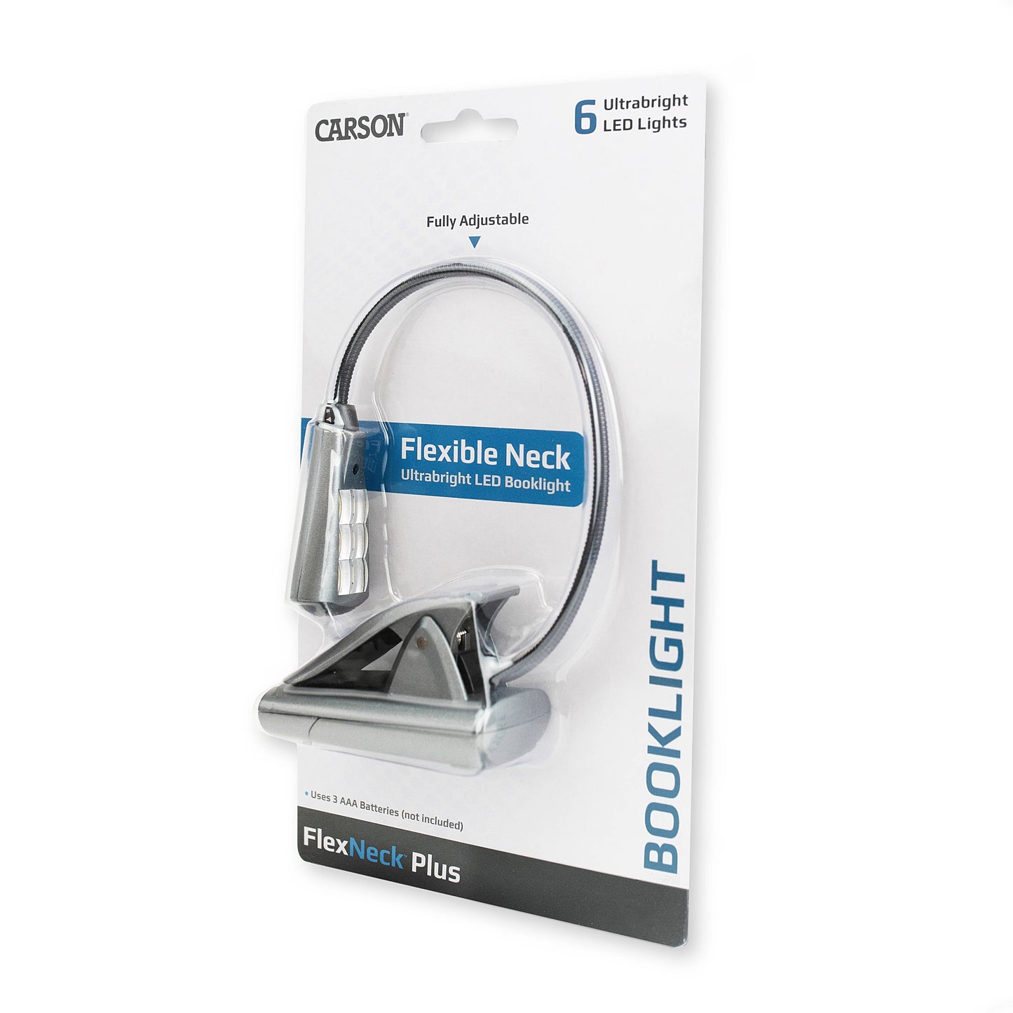 Carson - Adjustable Clip-On Gooseneck LED Book Light with 6 LEDs