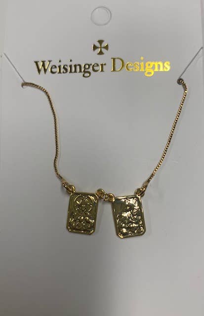 Weisinger Designs - NMEDSCAPULAR MEDIUM SCAPULAR MEDAL NECKLACE