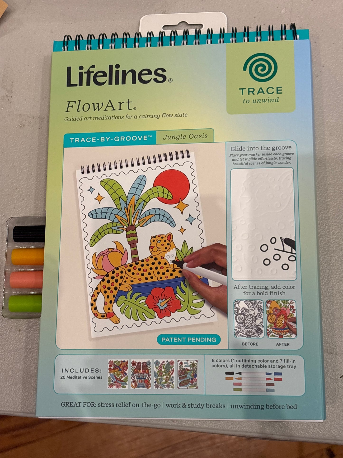 Lifelines flow art trace to unwind jungle oasis