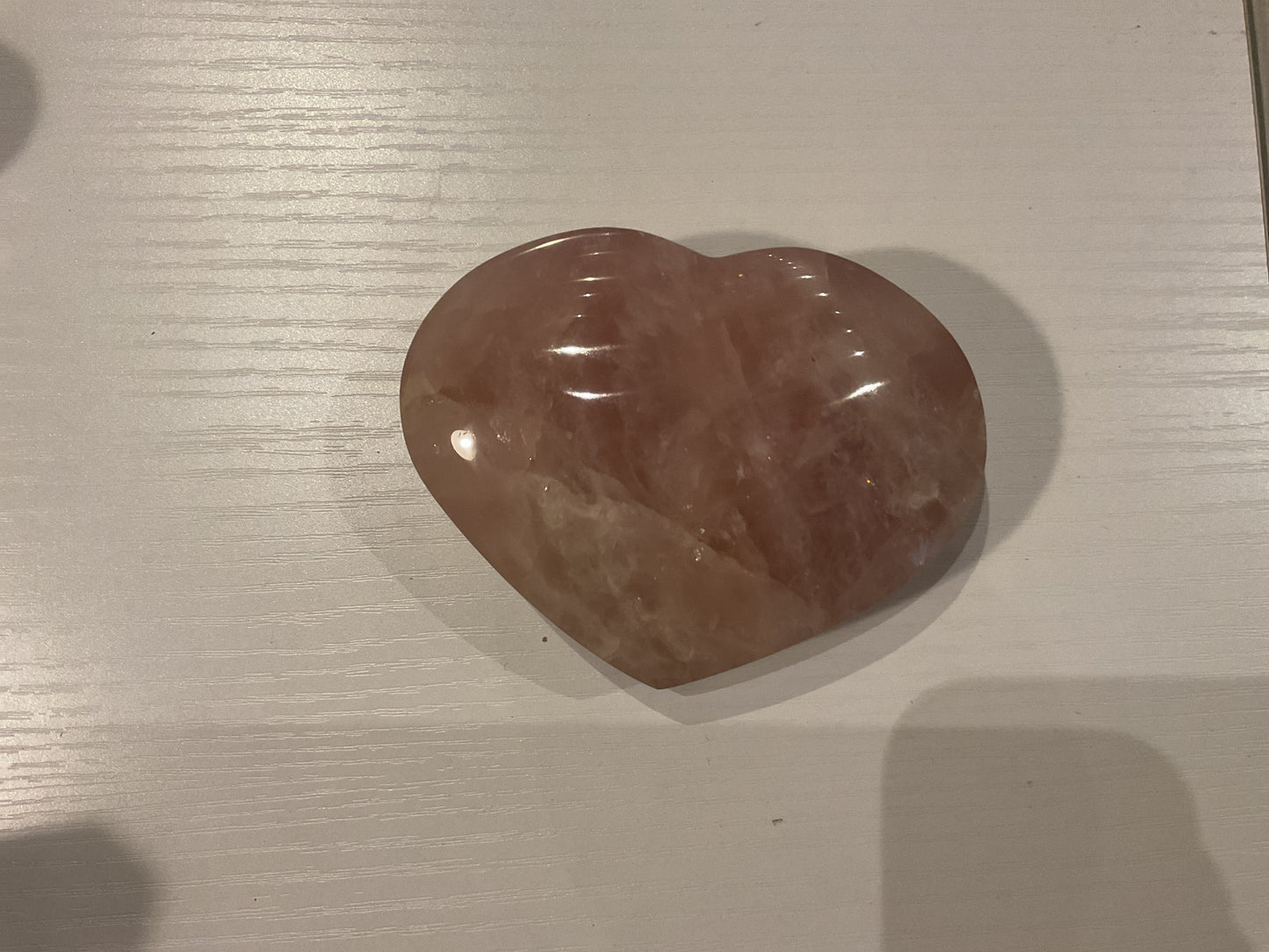Rose quartz heart