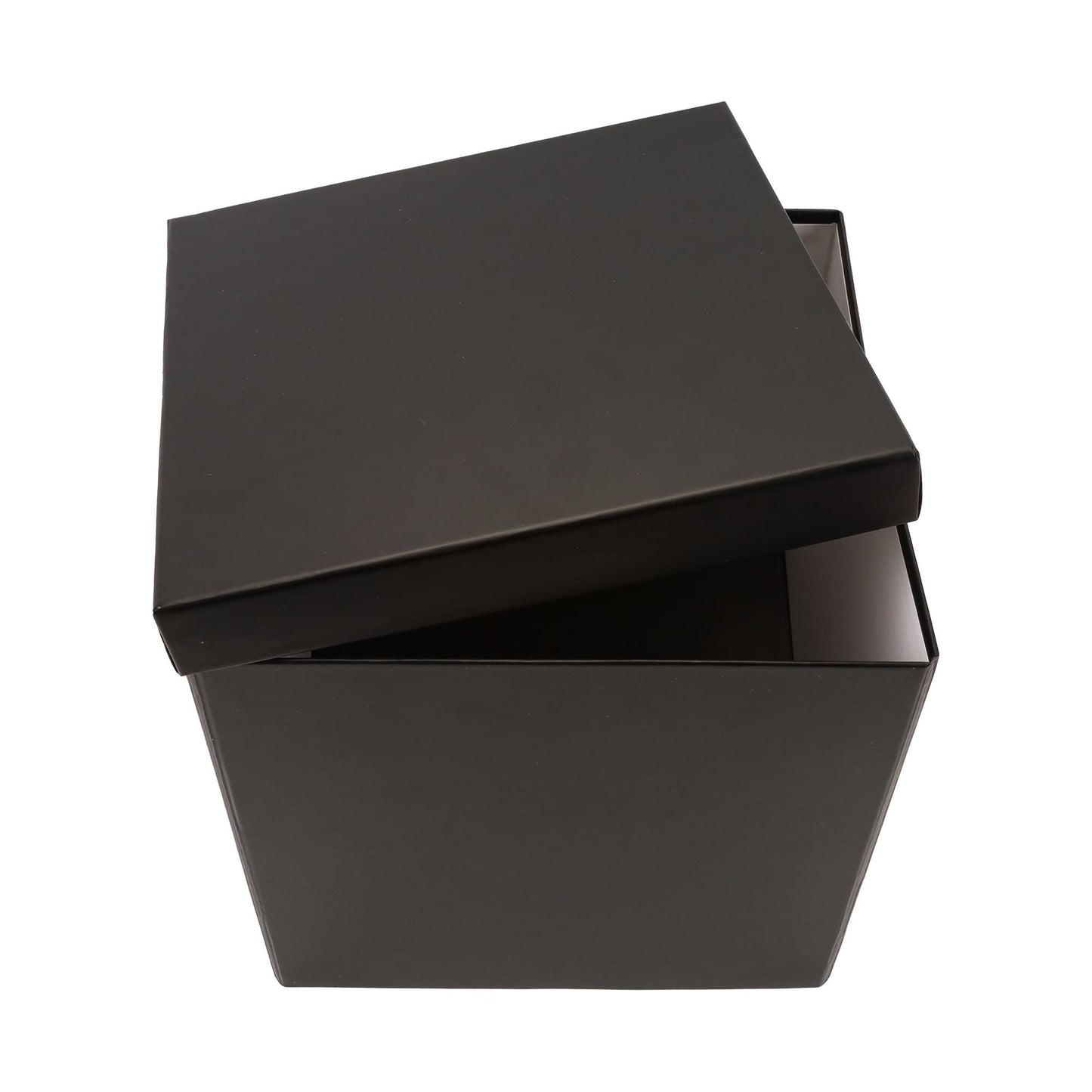 LA Ribbons Wholesale - 9"x 9"x 9" Collapsable Gift Box w/ Removable Lid | Matte Black