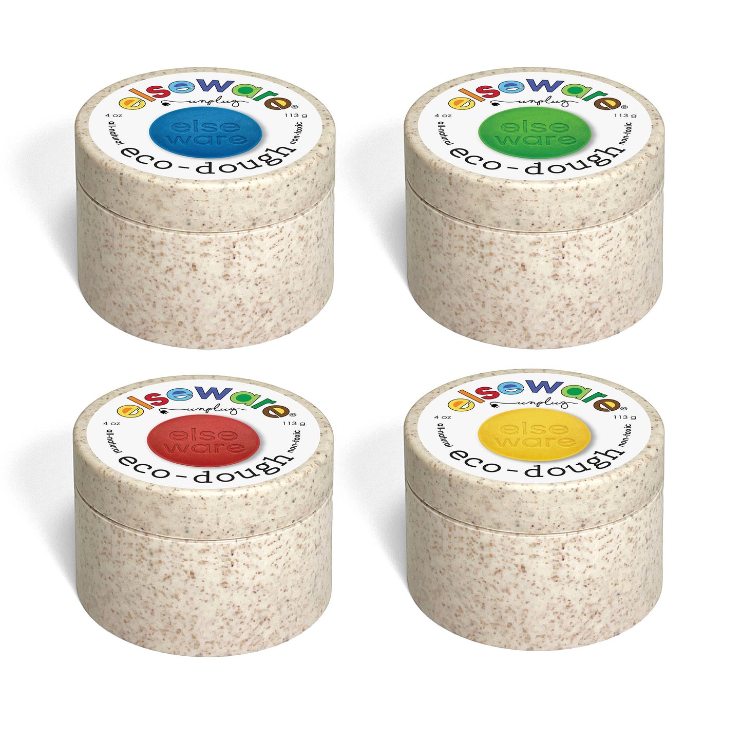 elseware unplug - Eco-Dough (4-Pack) – Natural, Non-Toxic Multi-Colors
