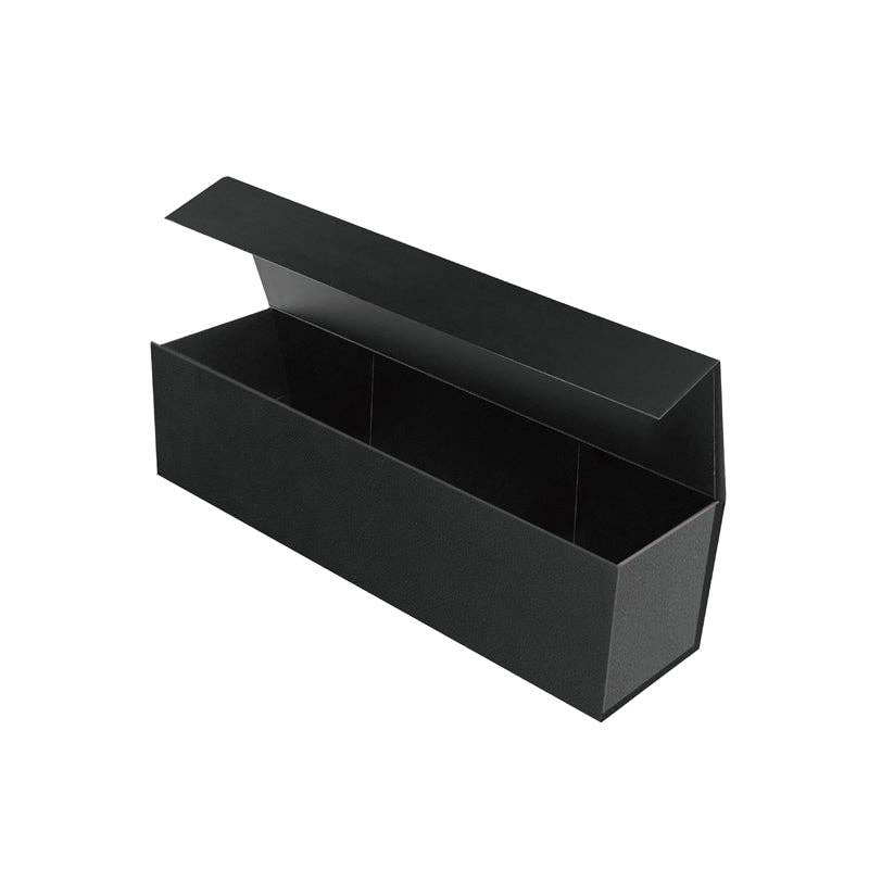 LA Ribbons Wholesale - 13" x 3.7" x 3.7" Collapsable Gift Box w/ Magnetic Square Flap Lid | Black