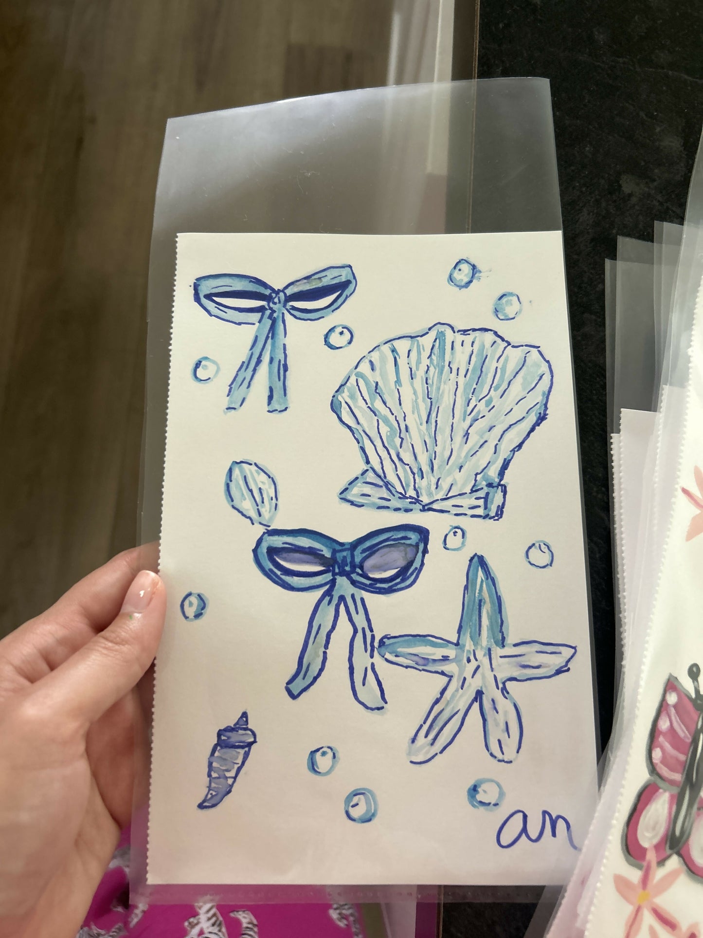 Mini flower and sea paintings