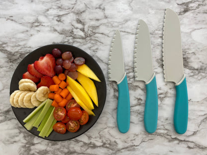 Handstand Kitchen - Chef’s Knife Set – 3pc Kid-Safe Nylon Knives