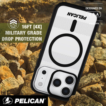 Case-Mate - Pelican Protector Clear MagSafe w/ Stand - iPhone 17 Pro