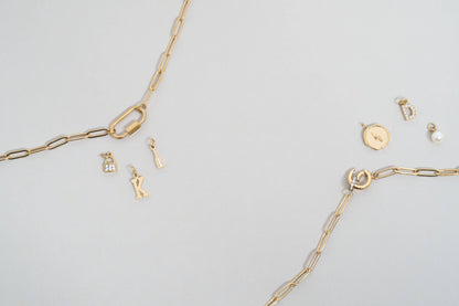 WJW - 18K Gold PVD Paperclip Carabiner Necklace