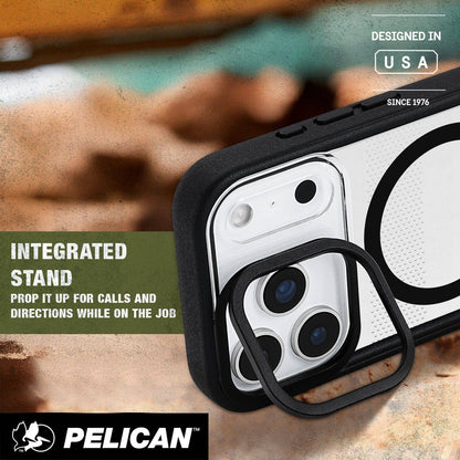 Case-Mate - Pelican Protector Clear MagSafe w/ Stand - iPhone 17 Pro