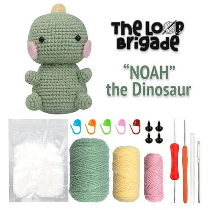 Showcase - The LOOP Brigade: DIY Mini Crochet Plush Toy Complete Kit For Beginners - Noah the Dinosaur