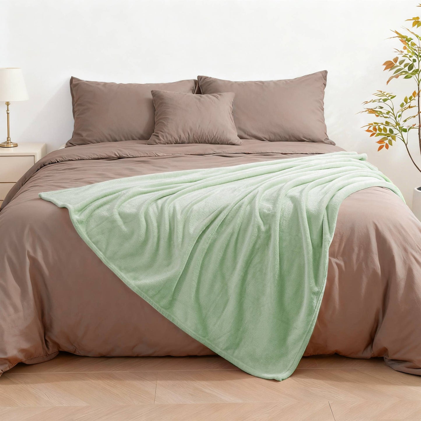 Awesome Home - Ultra Soft Cozy Fleece Throw Blanket, 50"Wx60"L