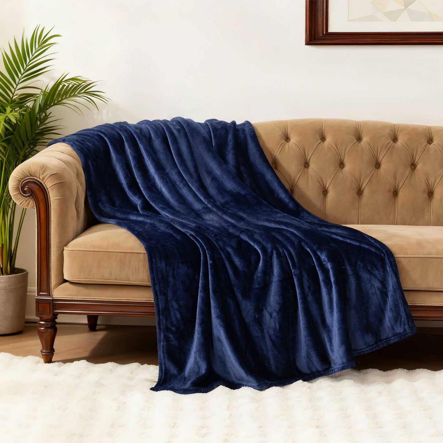 Awesome Home - Ultra Soft Cozy Fleece Throw Blanket, 50"Wx60"L
