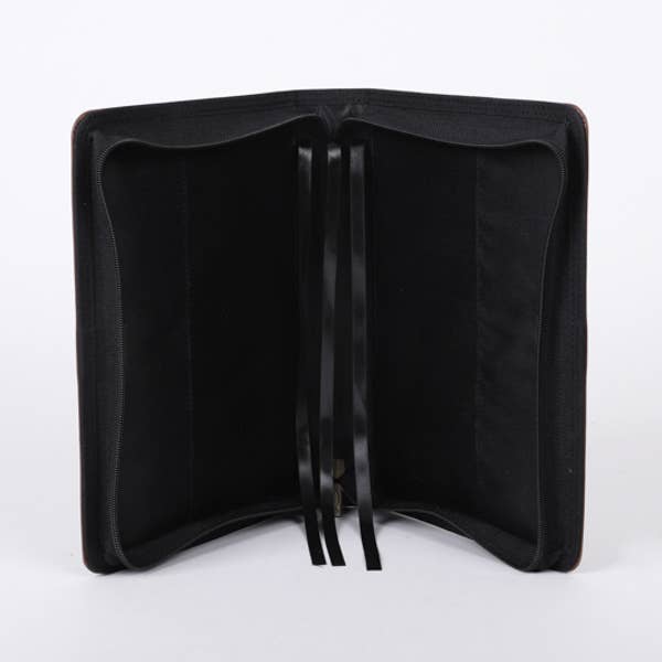 Swanson Christian Products - Bible Cover - Buffalo Leather - Cross - L