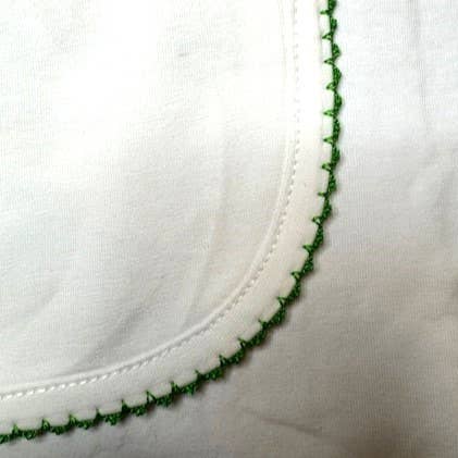 Zsa Zsa & LoLLi Monogram Blanks - Picot Trim/ Receiving Blanket Baby Gift, Embroidery, Mono