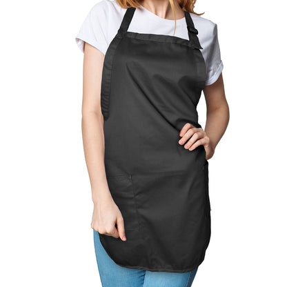 Dalix - DALIX Apron Restaurant Home Spun Poly Cotton 2 Pockets