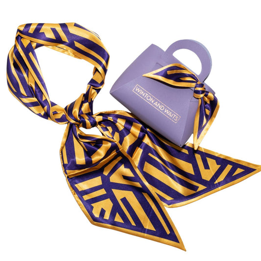 Winton and Waits - Game Day Accessory Scarf- Purple & Gold