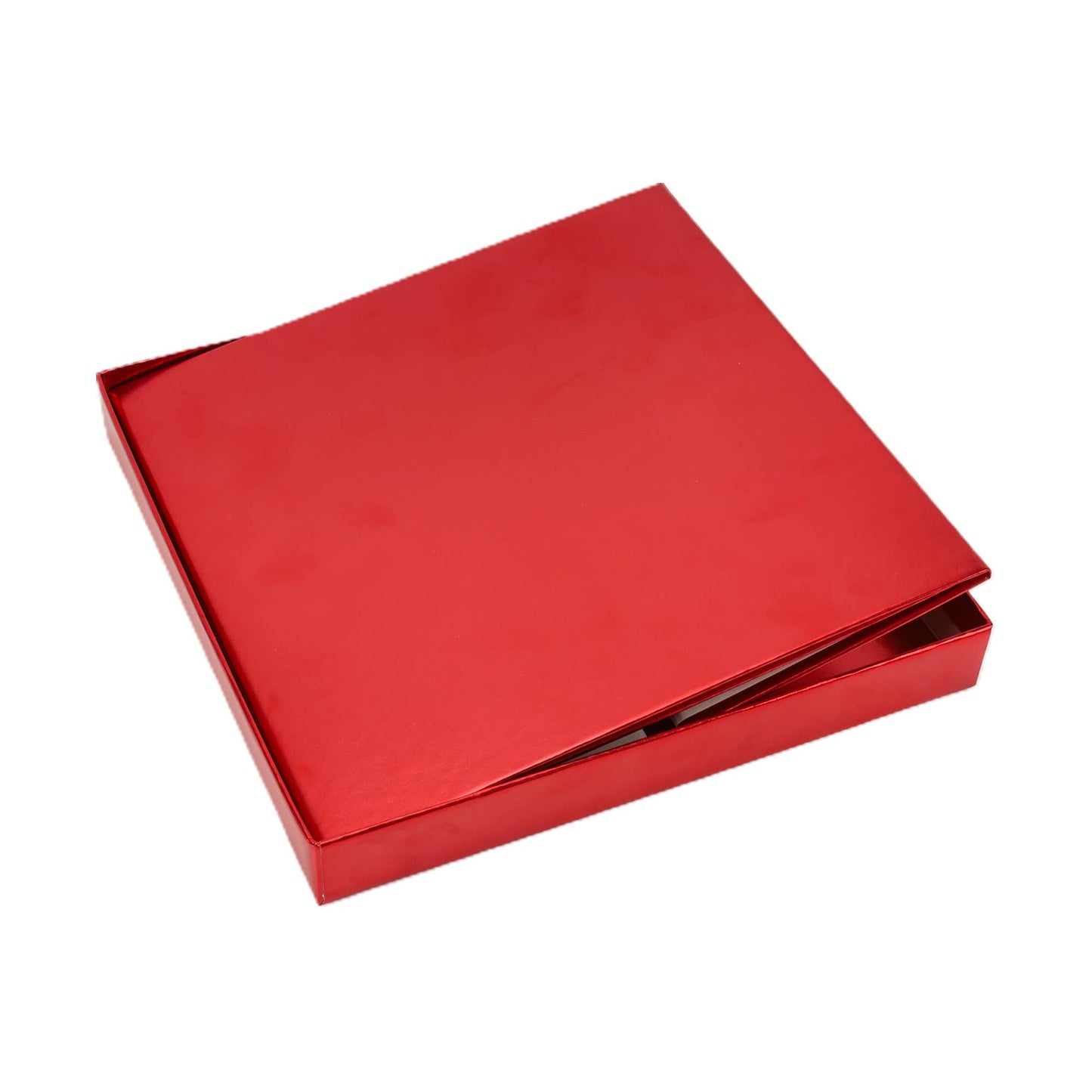 LA Ribbons Wholesale - 9"x 9"x 9" Collapsable Gift Box w/ Removable Lid | Matte Red