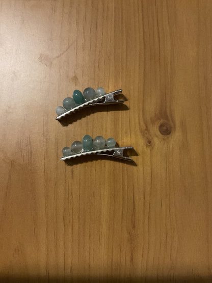 Handmade crystal metal hair clips