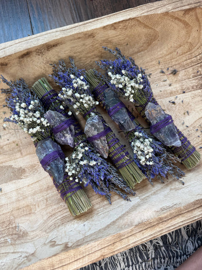 CharlieHaze - Amethyst, Lavender and Palo Santo Smudge Stick