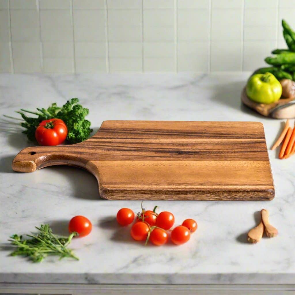 Kalmar Home - Rectangular Acacia Wood Cutting & Serving Board 14" x 9"