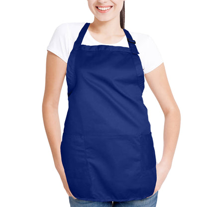 Dalix - DALIX Apron Restaurant Home Spun Poly Cotton 2 Pockets