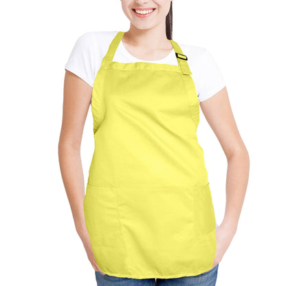 Dalix - DALIX Apron Restaurant Home Spun Poly Cotton 2 Pockets