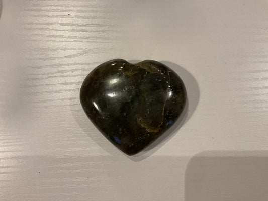 Labradorite heart