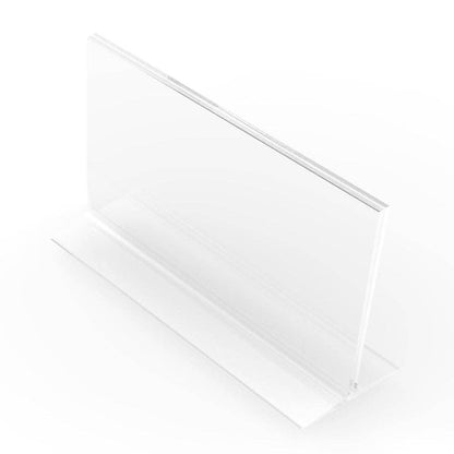 FIXTUREDISPLAYS - Clear Polystyrene Sign Holder Picture Frame Photo Menu Holder Countertop Rack 11193-3-7x5-12PK