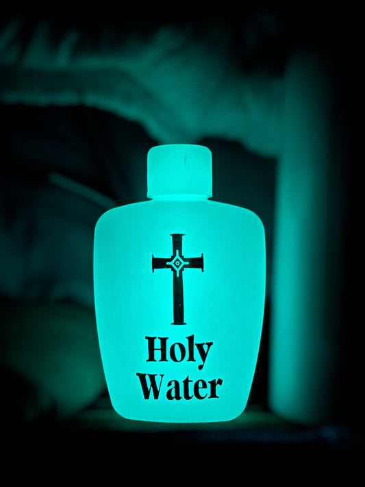 SAN JUDITAS RELIGIOUS ARTICLES - 2oz LUMINOUS HOLY WATER BOTTLE