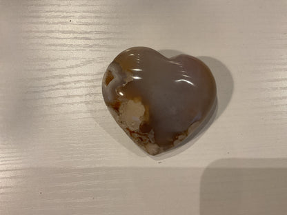 Flower agate heart