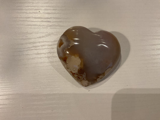 Flower agate heart