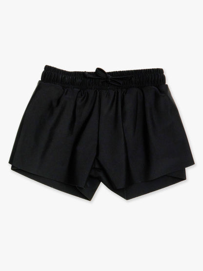 RuffleButts + RuggedButts - Girls Black Active Butterfly Shorts