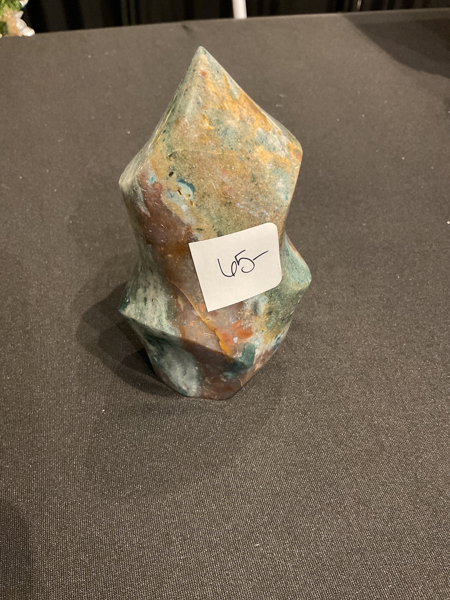 Ocean Jasper Flame Carving