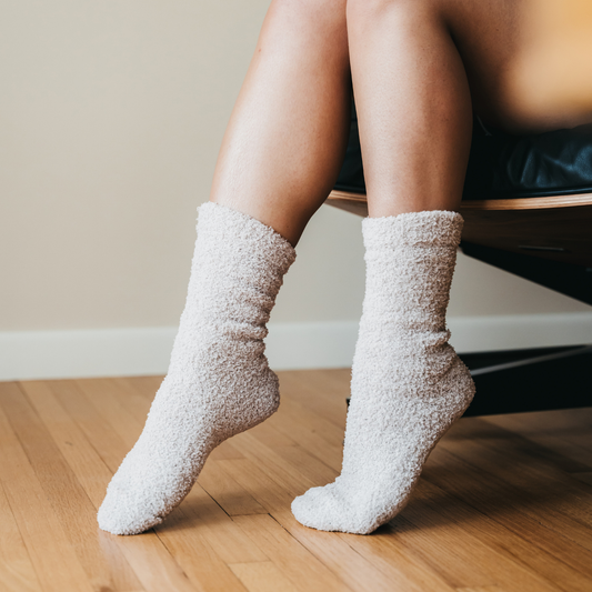 Giften Market - Cozy Cloud Socks - Ivory - Warm & Soft - Women’s Gift