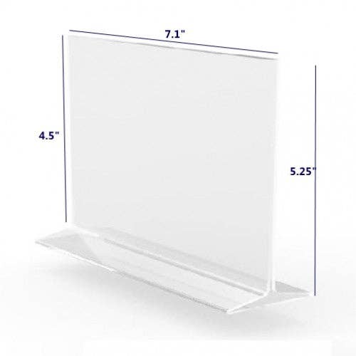 FIXTUREDISPLAYS - Clear Polystyrene Sign Holder Picture Frame Photo Menu Holder Countertop Rack 11193-3-7x5-12PK