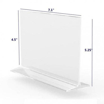 FIXTUREDISPLAYS - Clear Polystyrene Sign Holder Picture Frame Photo Menu Holder Countertop Rack 11193-3-7x5-12PK
