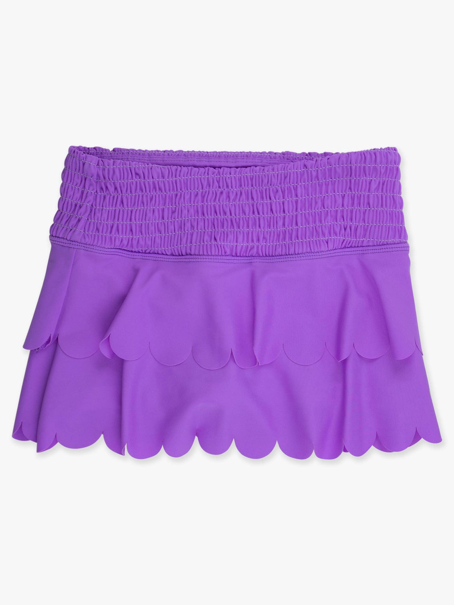 RuffleButts + RuggedButts - Girls Neon Purple Active Tiered Flare Skort