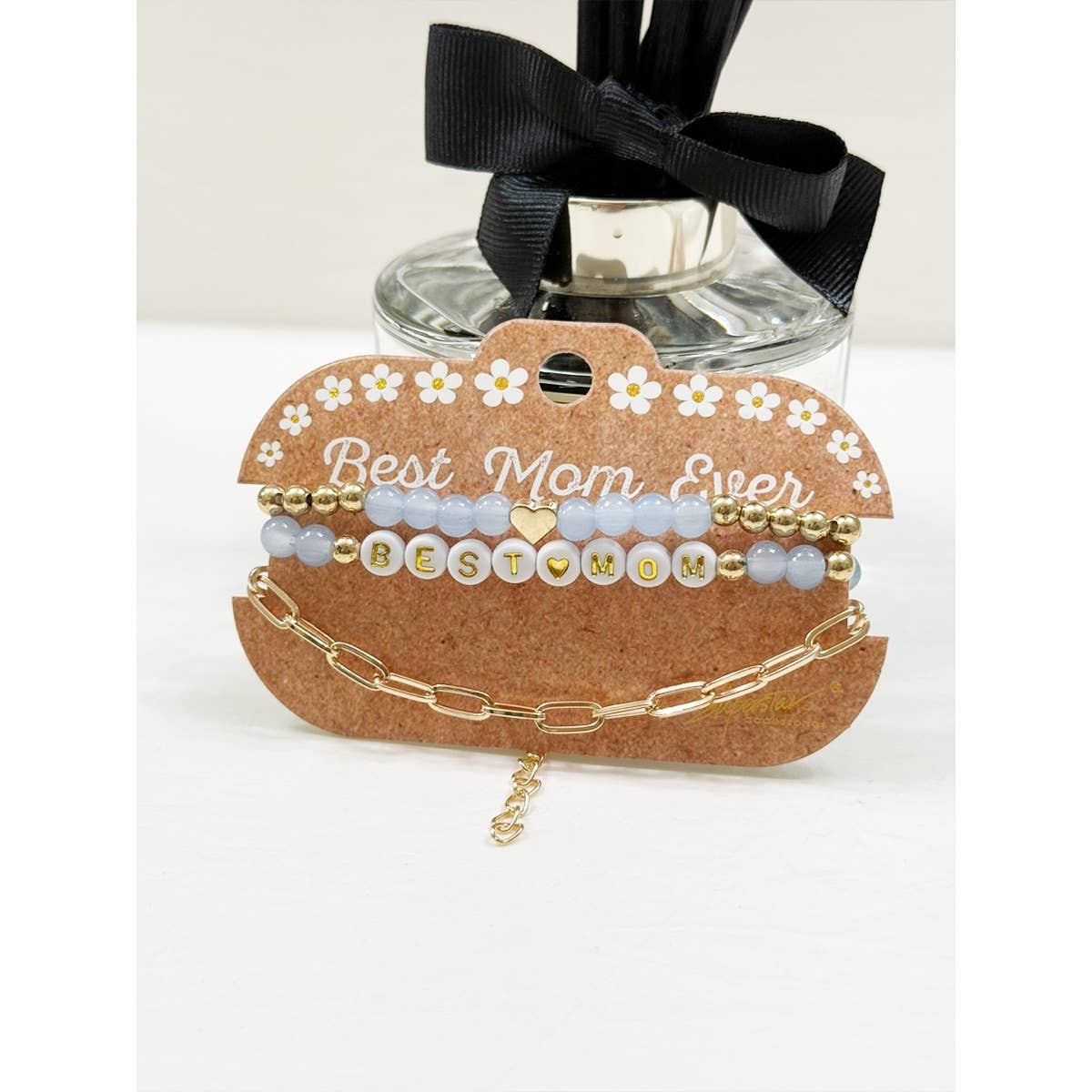 Love and Repeat - Best Mom Bead And Chain Bracelet