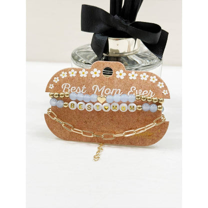 Love and Repeat - Best Mom Bead And Chain Bracelet