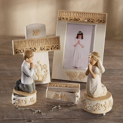 Christian Brands Catholic - Remembrance 6" H First Communion Keepsake Box - Girl