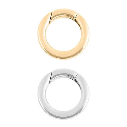 WJW - 18K Gold PVD Stainless Steel Circle Carabiner Charm Clasp
