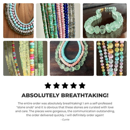Anokhi Green | Handmade Gemstone Jewelry - Carnelian Necklace | Orange Ombre Beads | Gifts for Women