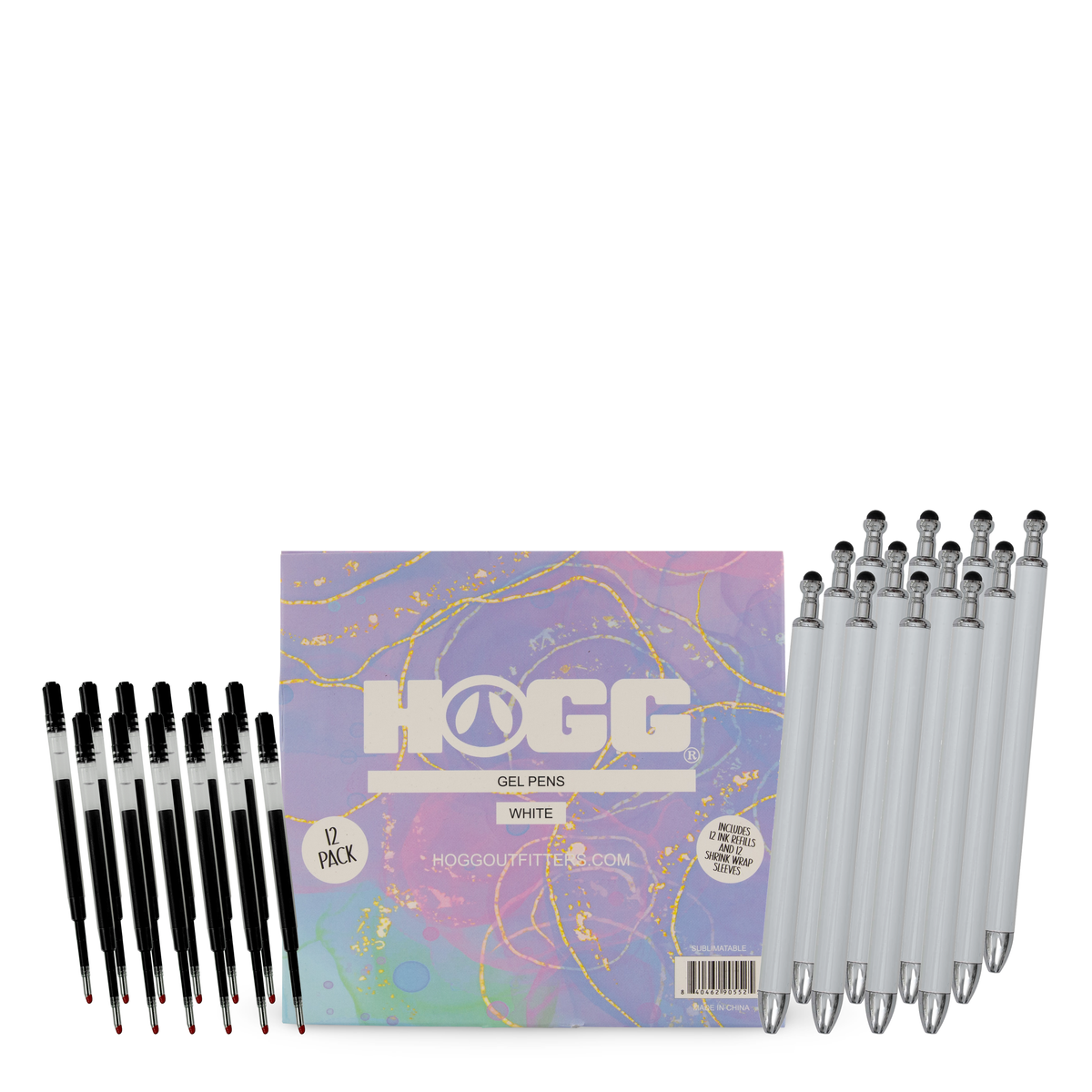 Hogg Outfitters - GEL SUBLIMATION PENS 12 PACK W/ 12 INK REFILLS