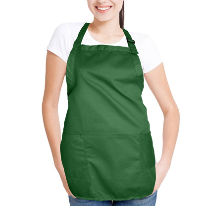 Dalix - DALIX Apron Restaurant Home Spun Poly Cotton 2 Pockets