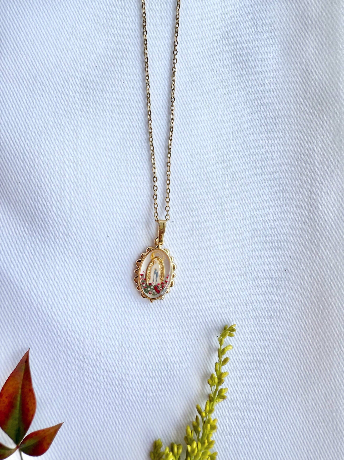 Harleigh Leonards Designs - Dainty Our Lady of Lourdes Necklace