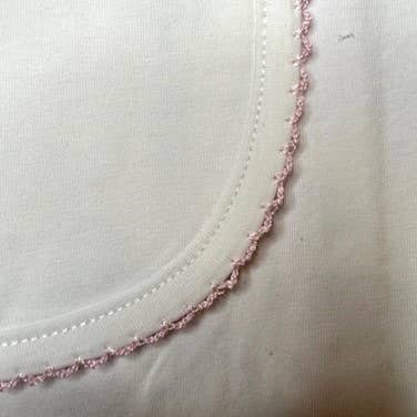 Zsa Zsa & LoLLi Monogram Blanks - Picot Trim/ Receiving Blanket Baby Gift, Embroidery, Mono