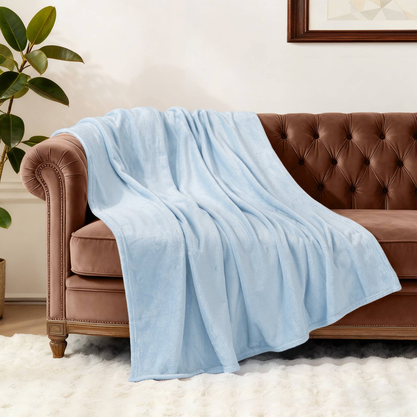 Awesome Home - Ultra Soft Cozy Fleece Throw Blanket, 50"Wx60"L